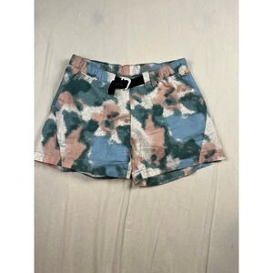 Timberland Women‎ Abstract Camo Utility Shorts Blue Pink Belted TB0A25XW Small